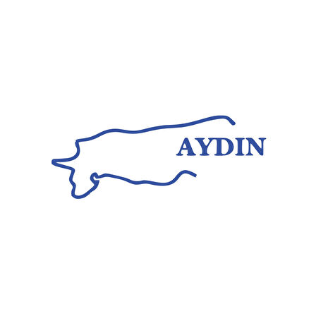 Aydın Harita Araba Sticker 17x17 Cm Mavi