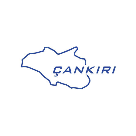 Çankırı Harita Araba Sticker 17x17 Cm Mavi