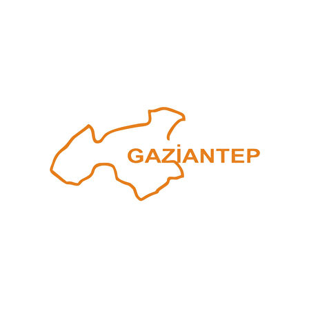 Gaziantep Harita Araba Sticker 17x17 Cm Turuncu