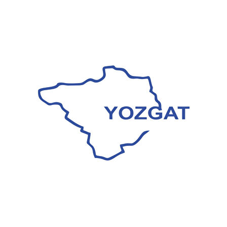 Yozgat Harita Araba Sticker 17x17 Cm Mavi