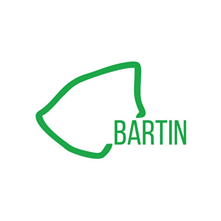 Bartın Harita Araba Sticker 17x17 Cm Yeşil