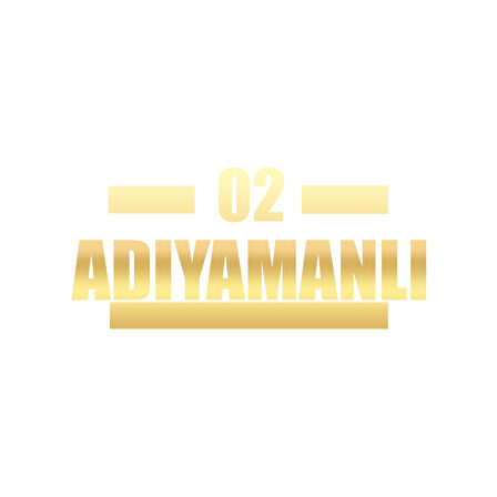 02 Adıyamanlı Araba Sticker 17x17 Cm Gold