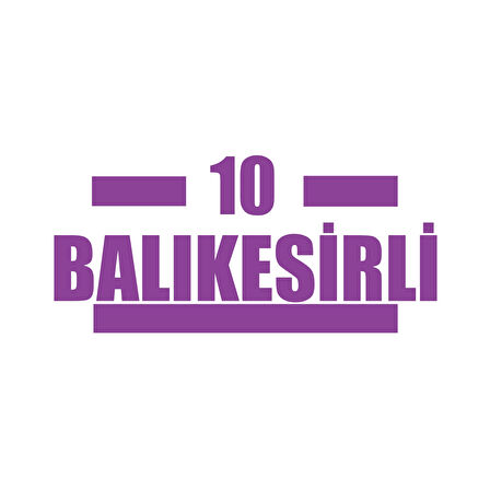 10 Balıkesirli Araba Sticker 17x17 Cm Mor