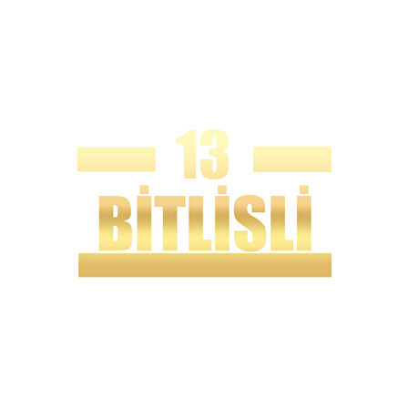 13 Bitlisli Araba Sticker 17x17 Cm Gold