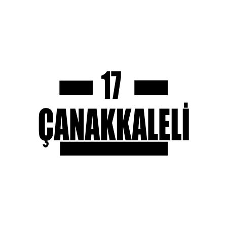 17 Çanakkaleli Araba Sticker 17x17 Cm Siyah