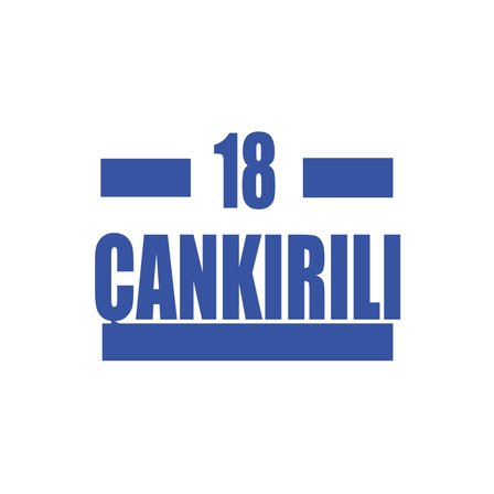 18 Çankırılı Araba Sticker 17x17 Cm Mavi