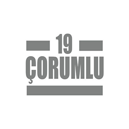 19 Çorumlu Araba Sticker 17x17 Cm Gri