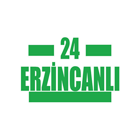 24 Erzincanlı Araba Sticker 17x17 Cm Yeşil