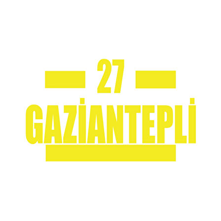 27 Gaziantepli Araba Sticker 17x17 Cm Sarı