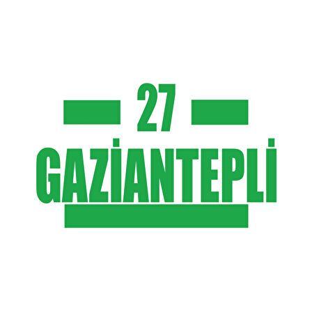 27 Gaziantepli Araba Sticker 17x17 Cm Yeşil