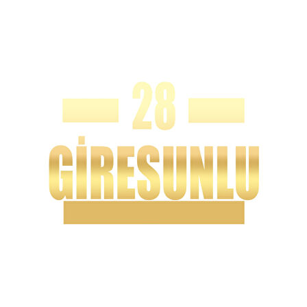 28 Giresunlu Araba Sticker 17x17 Cm Gold