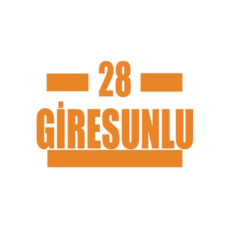 28 Giresunlu Araba Sticker 17x17 Cm Turuncu