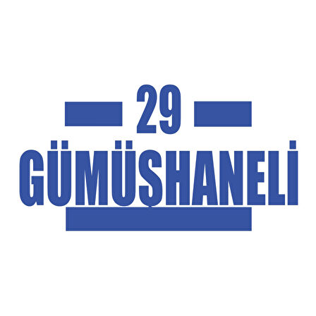 29 Gümüşhaneli Araba Sticker 17x17 Cm Mavi