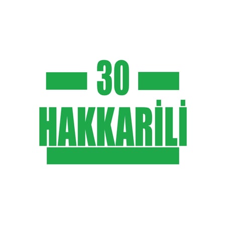 30 Hakkarili Araba Sticker 17x17 Cm Yeşil