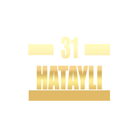 31 Hataylı Araba Sticker 17x17 Cm Gold