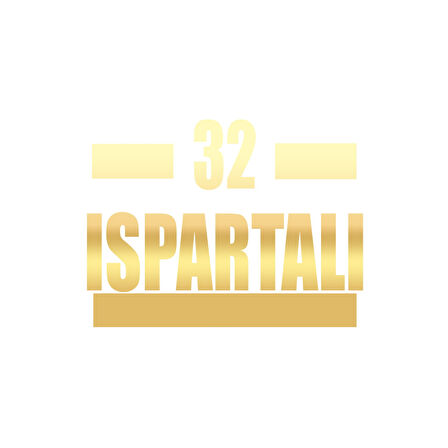 32 Ispartalı Araba Sticker 17x17 Cm Gold
