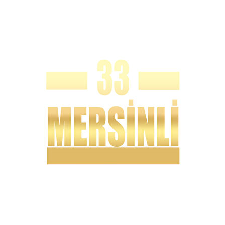 33 Mersinli Araba Sticker 17x17 Cm Gold