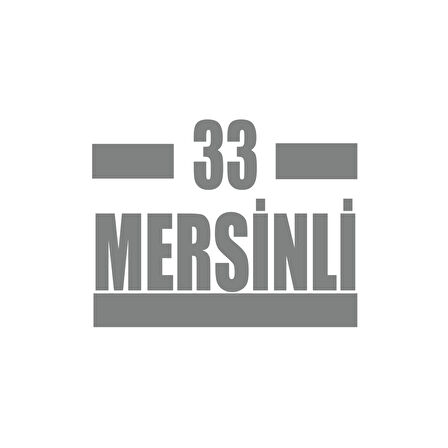 33 Mersinli Araba Sticker 17x17 Cm Gri