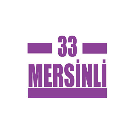 33 Mersinli Araba Sticker 17x17 Cm Mor