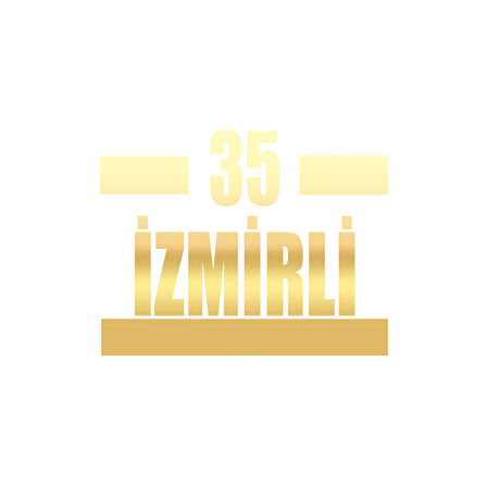 35 İzmirli Araba Sticker 17x17 Cm Gold