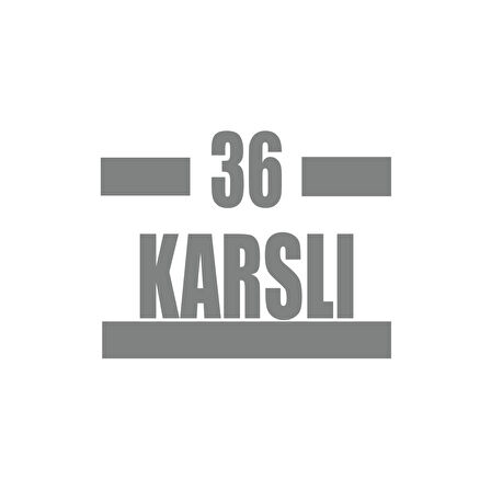 36 Karslı Araba Sticker 17x17 Cm Gri