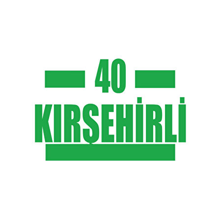 40 Kırşehirli Araba Sticker 17x17 Cm Yeşil
