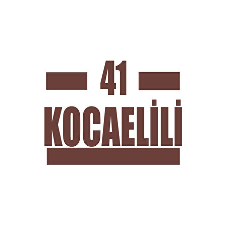 41 Kocaelili Araba Sticker 17x17 Cm Kahverengi