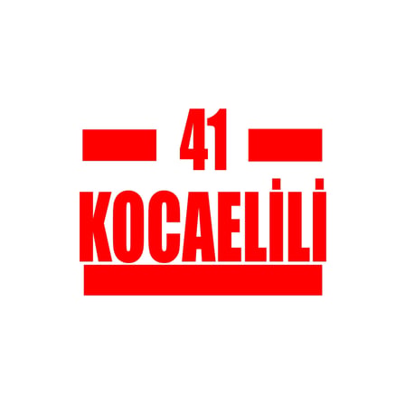 41 Kocaelili Araba Sticker 17x17 Cm Kırmızı