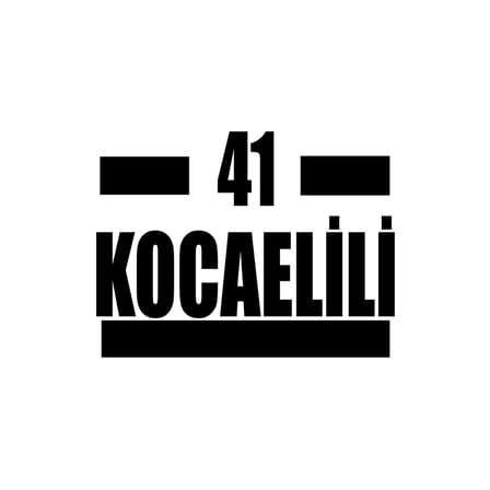 41 Kocaelili Araba Sticker 17x17 Cm Siyah
