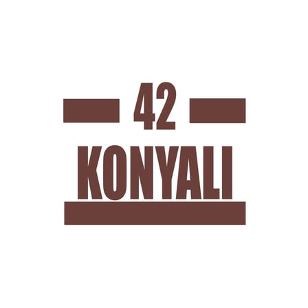42 Konyalı Araba Sticker 17x17 Cm Kahverengi