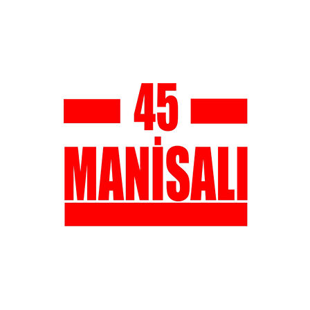 45 Manisalı Araba Sticker 17x17 Cm Kırmızı