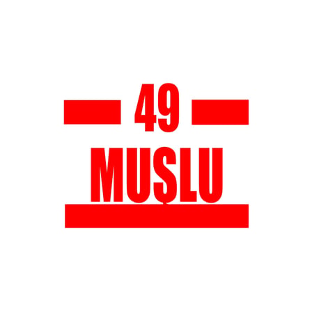 49 Muşlu Araba Sticker 17x17 Cm Kırmızı