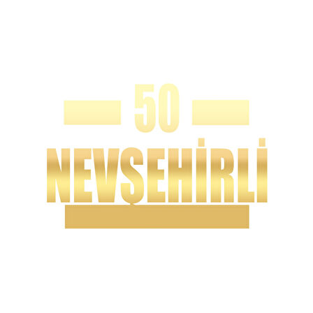50 Nevşehirli Araba Sticker 17x17 Cm Gold