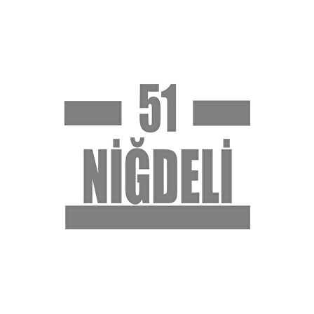 51 Niğdeli Araba Sticker 17x17 Cm Gri