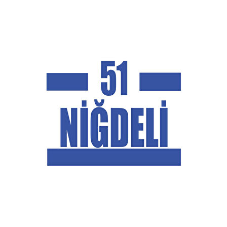 51 Niğdeli Araba Sticker 17x17 Cm Mavi