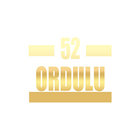 52 Ordulu Araba Sticker 17x17 Cm Gold
