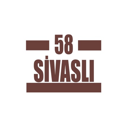 58 Sivaslı Araba Sticker 17x17 Cm Kahverengi