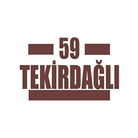 59 Tekirdağlı Araba Sticker 17x17 Cm Kahverengi