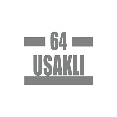 64 Uşaklı Araba Sticker 17x17 Cm Gri
