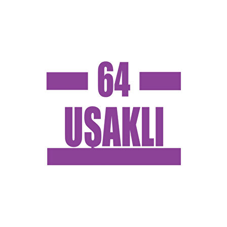 64 Uşaklı Araba Sticker 17x17 Cm Mor