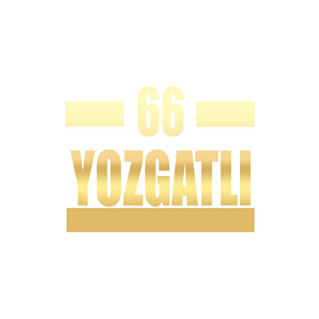 66 Yozgatlı Araba Sticker 17x17 Cm Gold