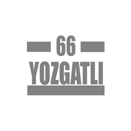 66 Yozgatlı Araba Sticker 17x17 Cm Gri