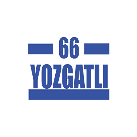 66 Yozgatlı Araba Sticker 17x17 Cm Mavi