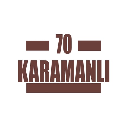 70 Karamanlı Araba Sticker 17x17 Cm Kahverengi