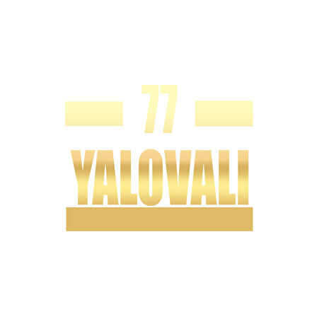 77 Yalovalı Araba Sticker 17x17 Cm Gold