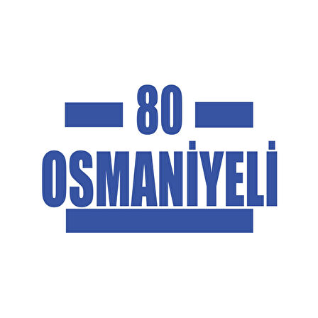 80 Osmaniyeli Araba Sticker 17x17 Cm Mavi