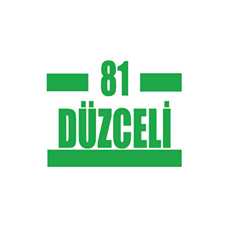 81 Düzceli Araba Sticker 17x17 Cm Yeşil
