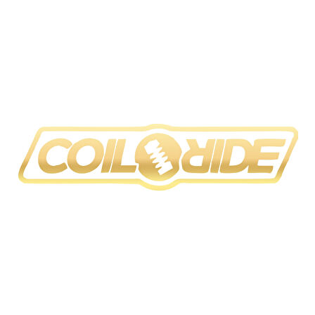 Coil Ride Araba Sticker 17x17 Cm Gold