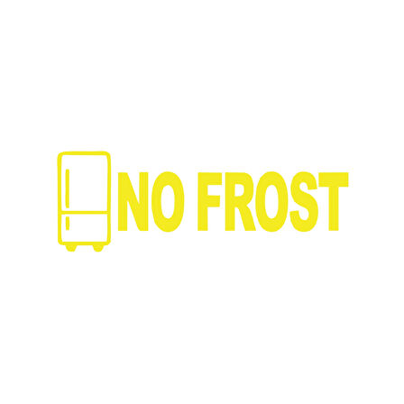 No Frost Araba Sticker 17x17 Cm Sarı