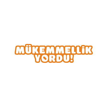 Mükemmellik Yordu Araba Sticker 17x17 Cm Turuncu